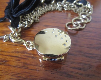 Vintage RITMA Gold Pendant Watch Necklace ,swiss Mechanical