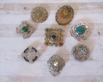 Vintage scarf clips collection of 8 to choose from.