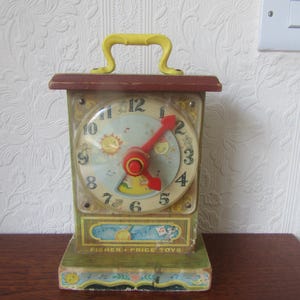 Fisher Priceフィッシャープライス ティーチングクロック　アンティーク Vintage 1962 Fisher Price Musical Tick Tock Teaching Clock