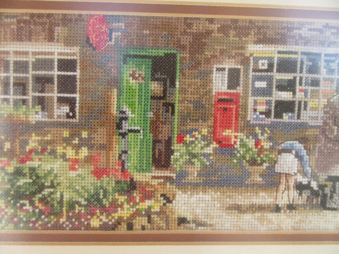 Cross stitch completed picture in frame | Etsy