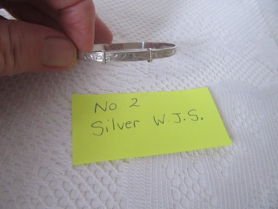Choice of 4 silver adjustable bangles, bracelets.… - image 5