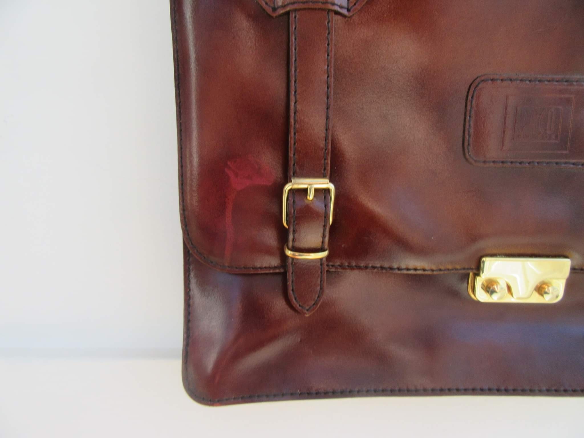 Vintage Paco Bolsos Leather Messenger shoulder handbag satchel