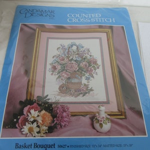 Kit punto croce Candamar Designs, Nuovo. Bouquet di cestini. 11&quot;x14&quot;