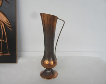 Vintage copper and brass handle bud vase.home decoration,display,table decor.
