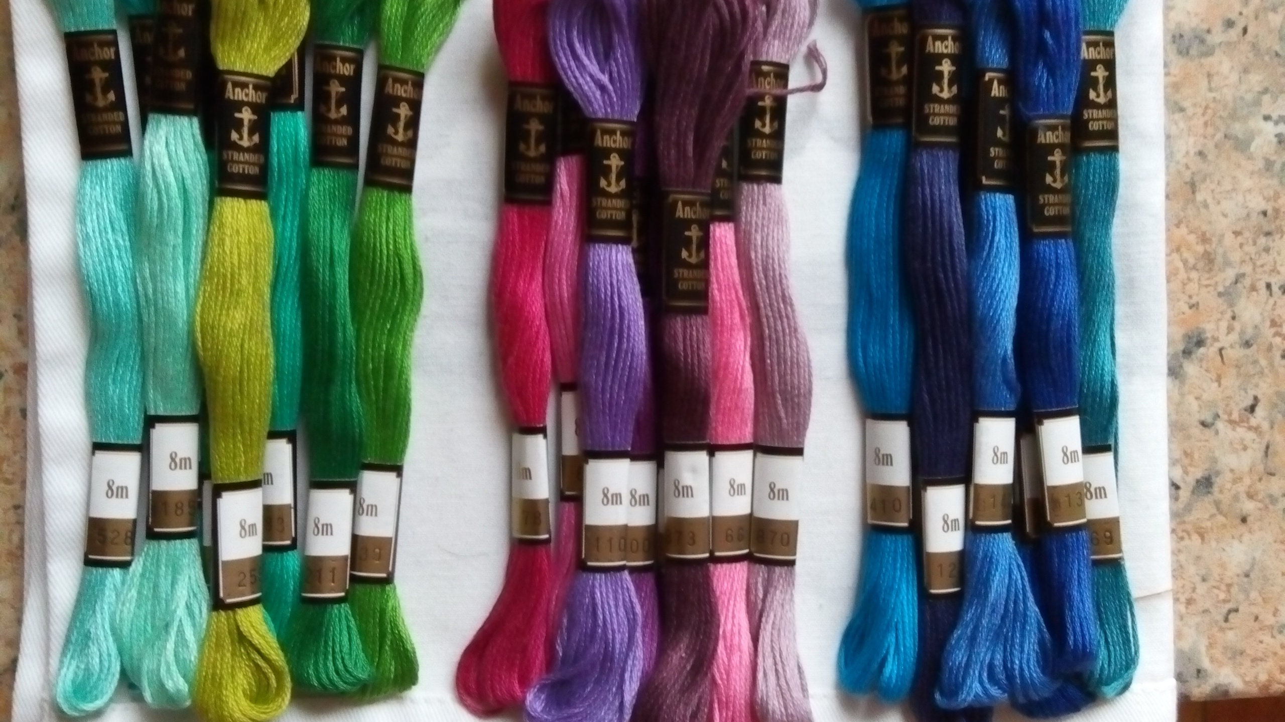 24 X Vintage Anchor Threads Bundlebluespinkspurplesgreens Etsy UK