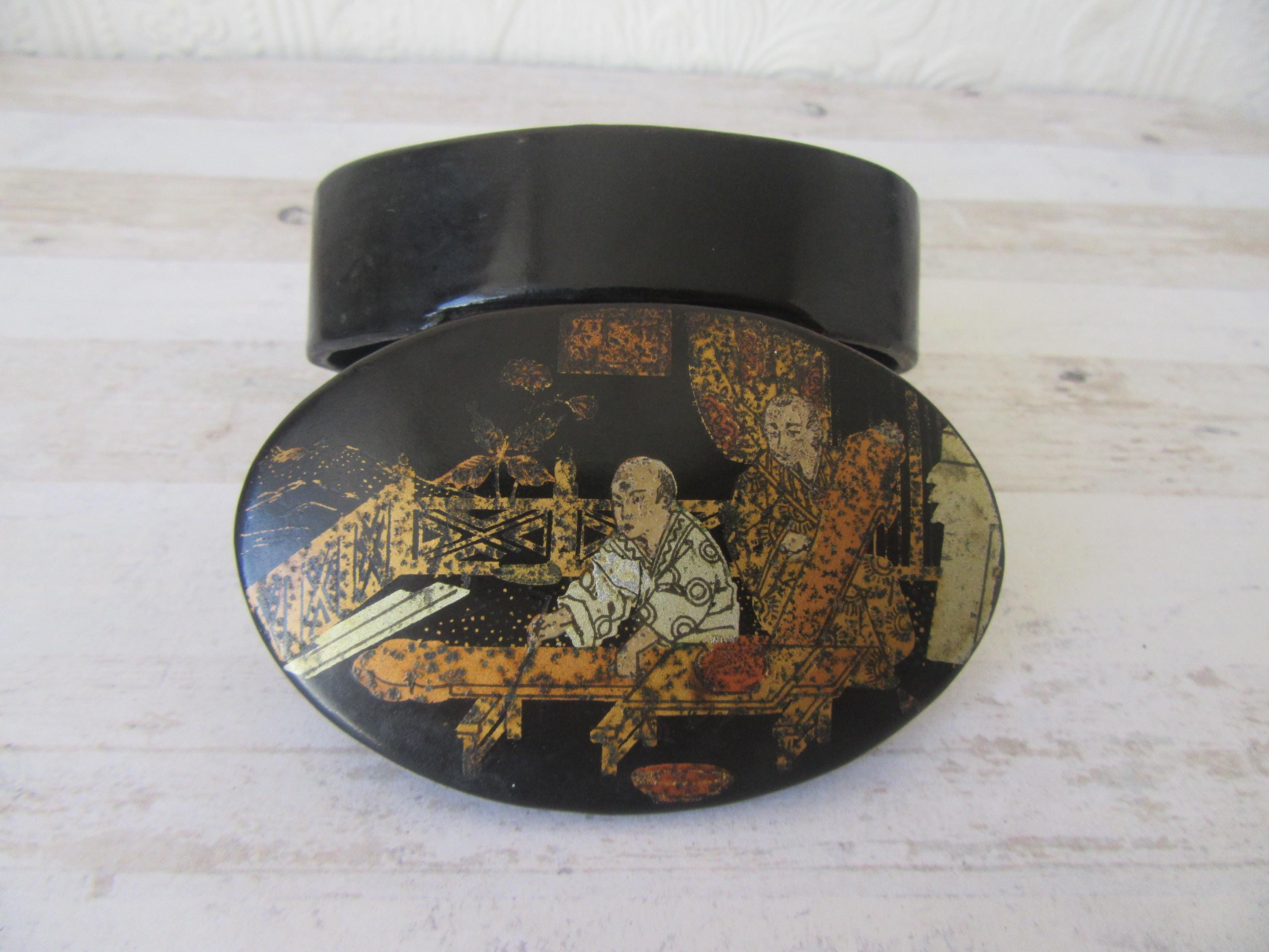 Antique Papier Mache Japanese Box - Etsy