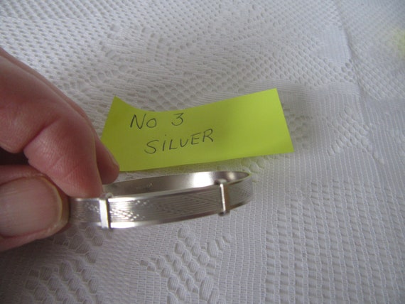 Choice of 4 silver adjustable bangles, bracelets.… - image 7