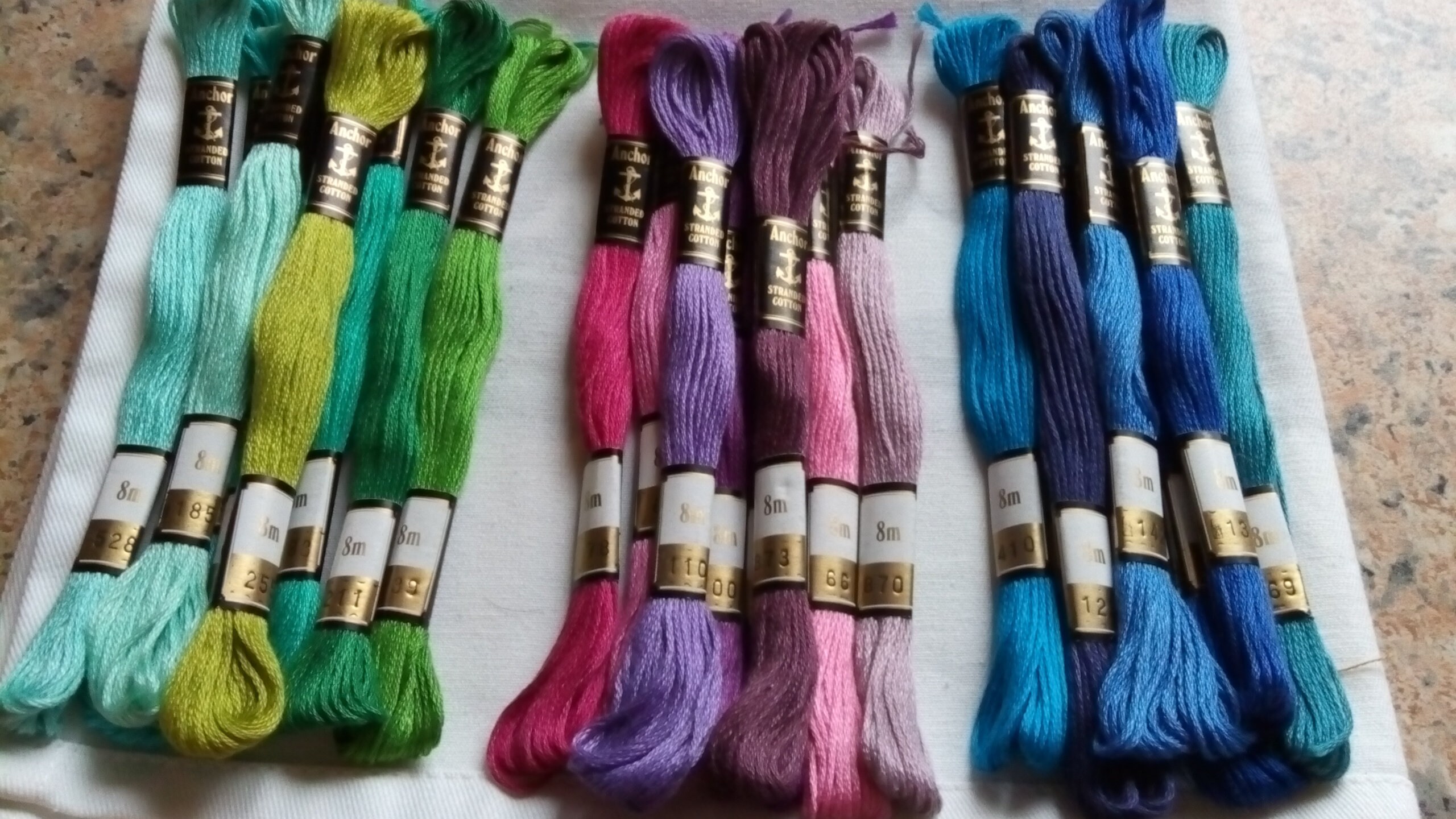 24 X Vintage Anchor Threads Bundlebluespinkspurplesgreens Etsy UK