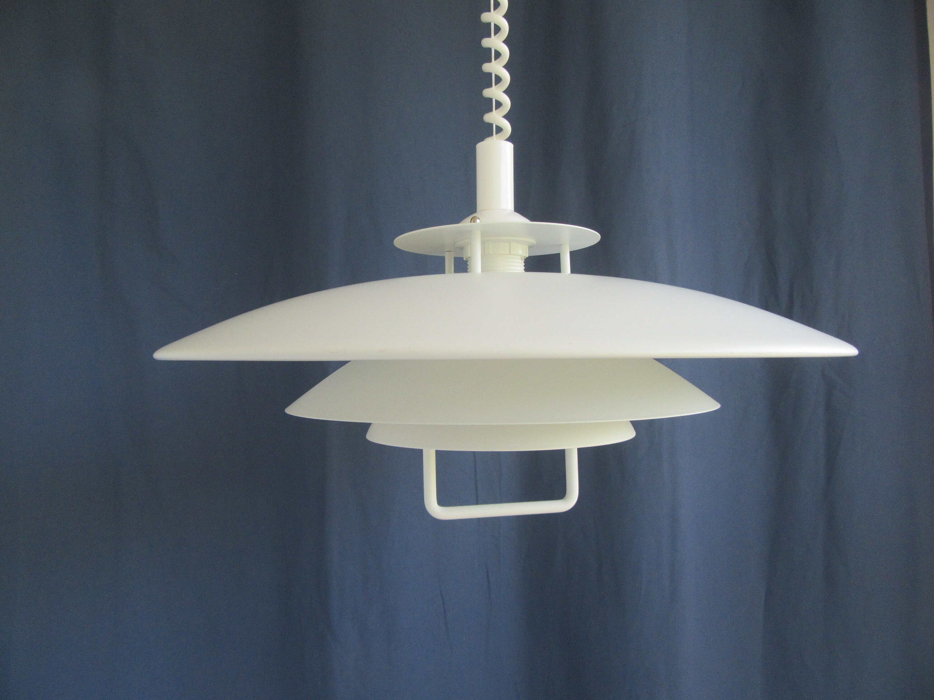 Vintage Space Age UFO Ceiling Pendant Lightwhite Metal Rise - Etsy