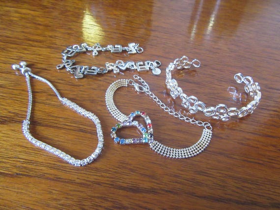 Silver & silvertone bracelets/bangle. Choice of 4… - image 3