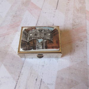 Vintage trinket, pill & ring boxes. Choice of 7. Venezia. Onyx. Roses. H Samuel Ring box. Round gold-tone. Glittery. Enamel purple heart.