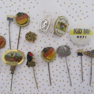 Vintage pin badges collection. Bayerischer Landtag pin badge. T.G. Hochberg pins. BLV.
