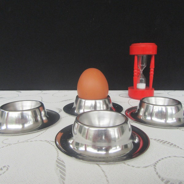 Vintage WMF Set of 4 egg cups. stainless steel. Made in Germany.