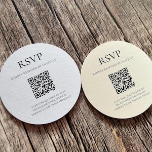 Kreis Antwortkarten, runde Antwortkarte, gedruckte QR-Code Antwortkarten