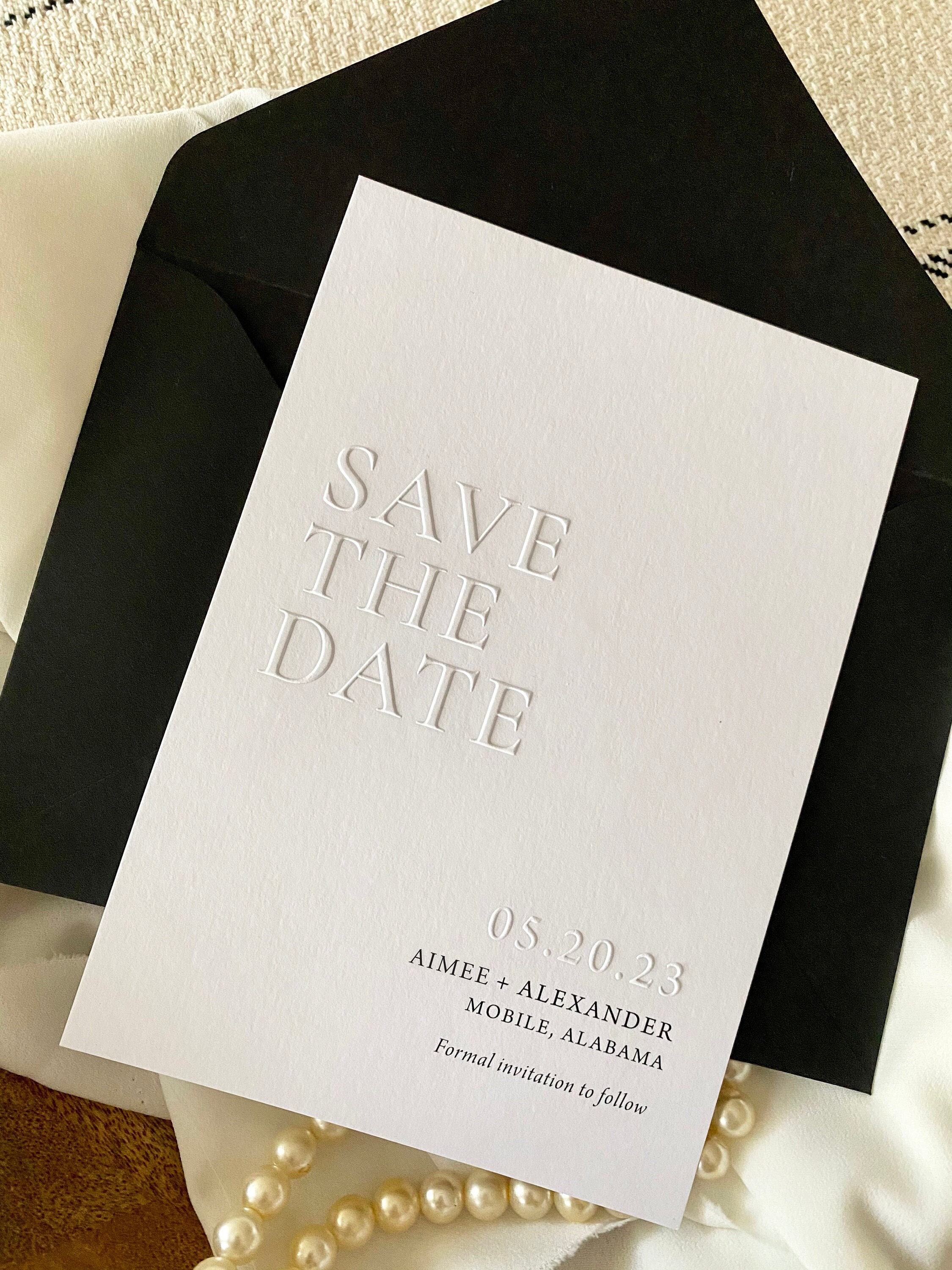 Custom Save the Date Stamp – Paper Pastries