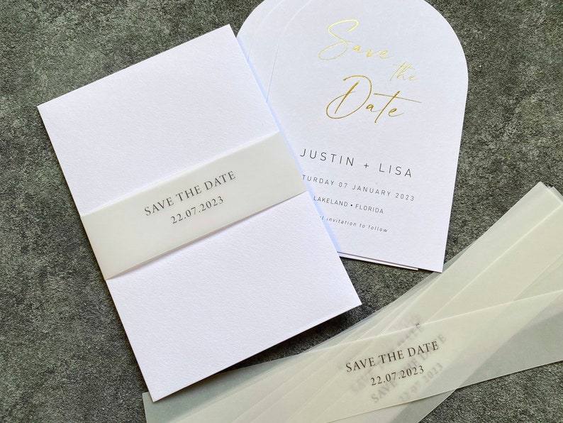 Custom Vellum Bellyband Vellum Belly Band 5x7 Invitation Etsy