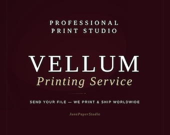 Vellum Printing Service for Wedding Invitations, 5x7 Rectangle Overlay