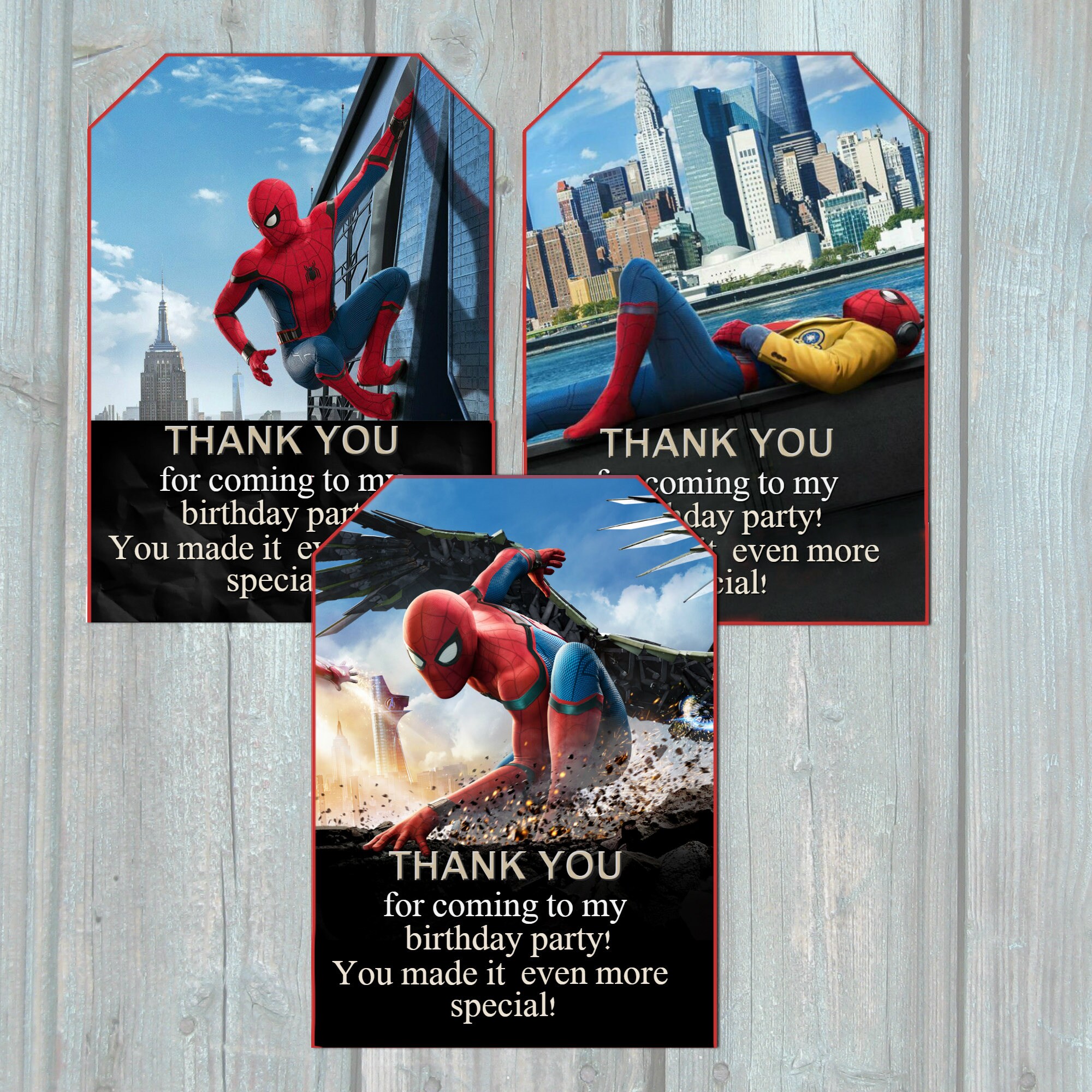 Spider man: Far From Home 1fichier Spiderman Far from Home 2019 Invitation danniversaire Merci - Etsy France