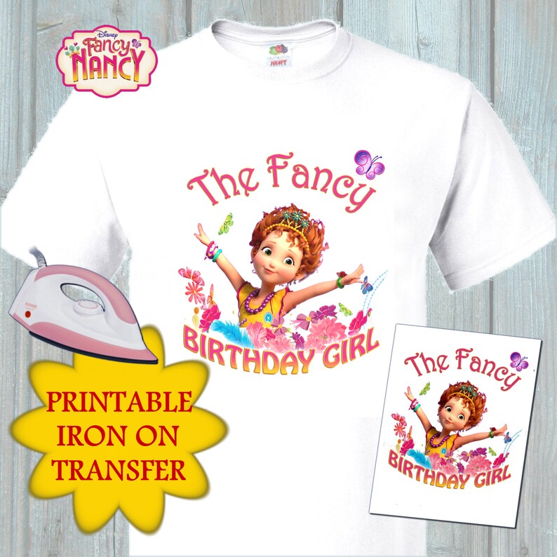 Fancy Nancy Birthday Girl Iron on Image Transfer Etsy