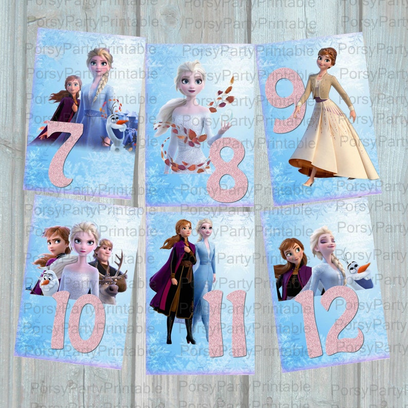 Frozen 2 Advent Calendar Numbers Countdown Christmas Tags Etsy