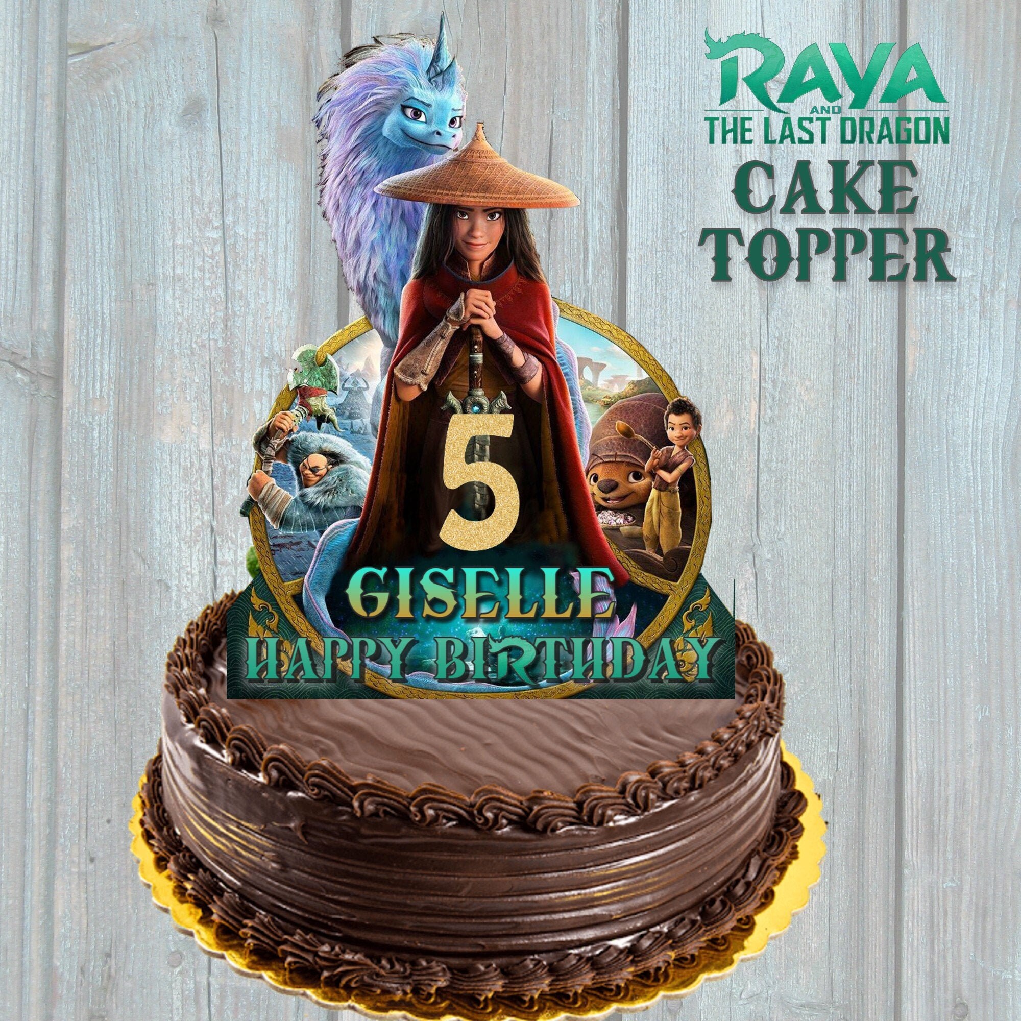 Raya and the last dragon Birthday Cake Topper Printable Party | Etsy