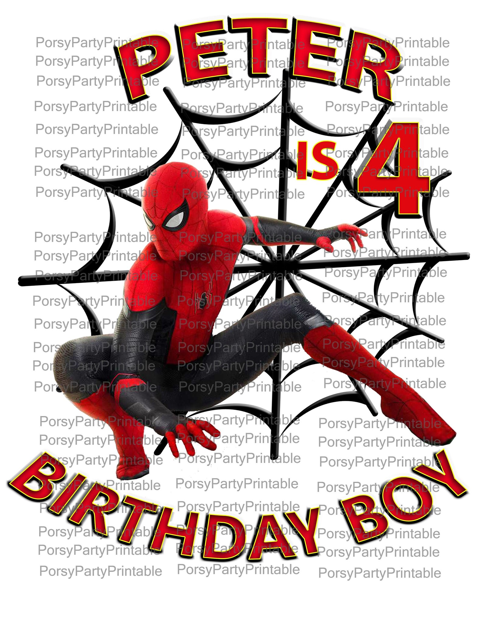 Spiderman Birthday Boy Iron on Transfer Image Far From Home Etsy