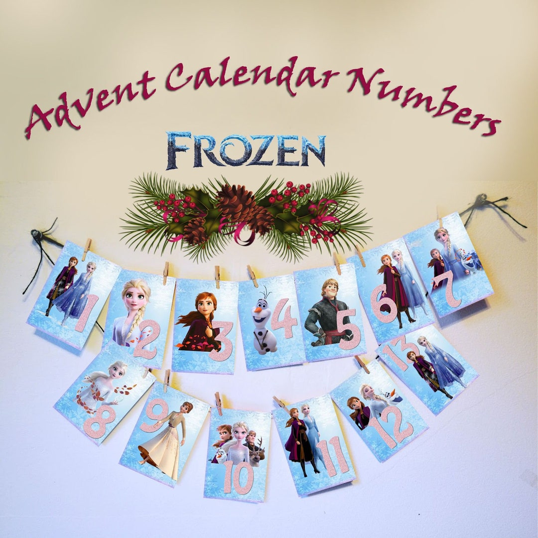 Frozen 2 Advent Calendar Numbers Countdown Christmas Tags Etsy