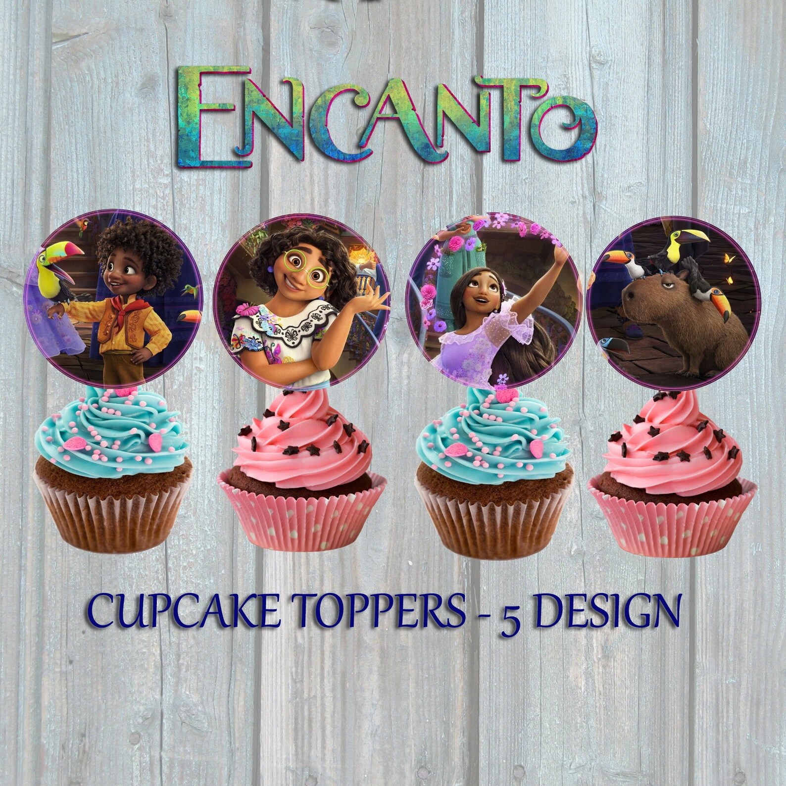 Encanto Birthday Cupcake Toppers Mirabel Madrigal Birthday Etsy Canada
