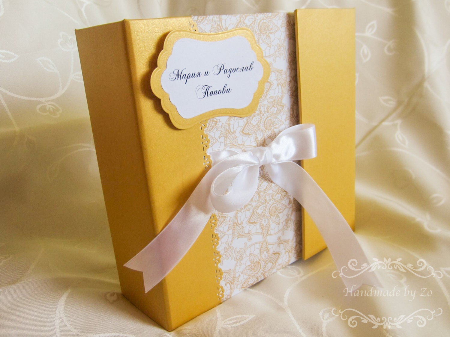 Personalized Gold Wedding Scrapbook Album Wedding Memory Book Etsy