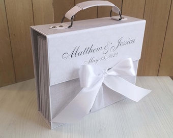 Luxury Wedding scrapbook album Large ivory wedding memory book Wedding suitcase photo album Unique Wedding gift for couples Anniversary gift