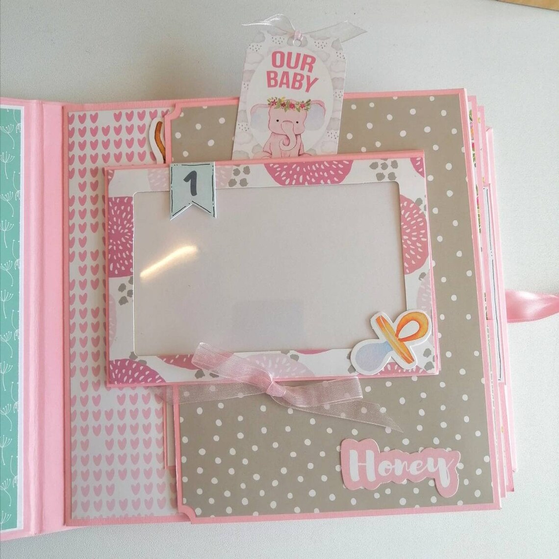 Baby Girl First Album / First Year Month by Month Memory Book Etsy