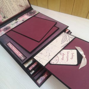 Álbum de fotos de boda negro, regalo de aniversario, gran libro de recuerdos familiar hecho a mano, regalo de boda para parejas, álbum de fotos de luna de miel personalizado
