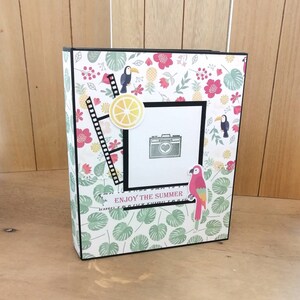 Summer tropical folio album / Vacation scrapbook album /  Hawaii photo album scrapbookind / Beach vacation premade photo album scrapbook