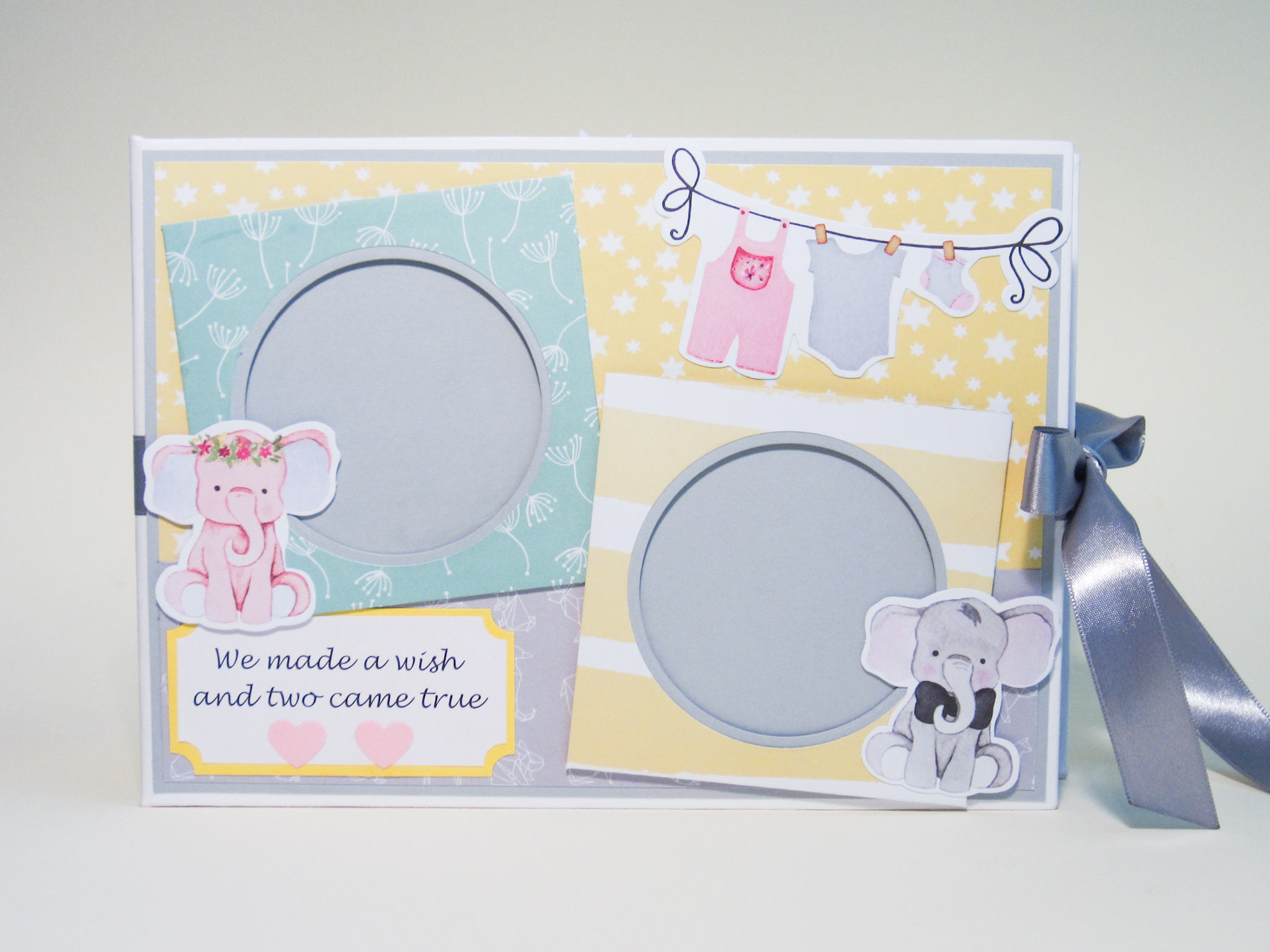 Twins Photo Album Twin Baby Scrapbook Personalized Baby Album Etsy