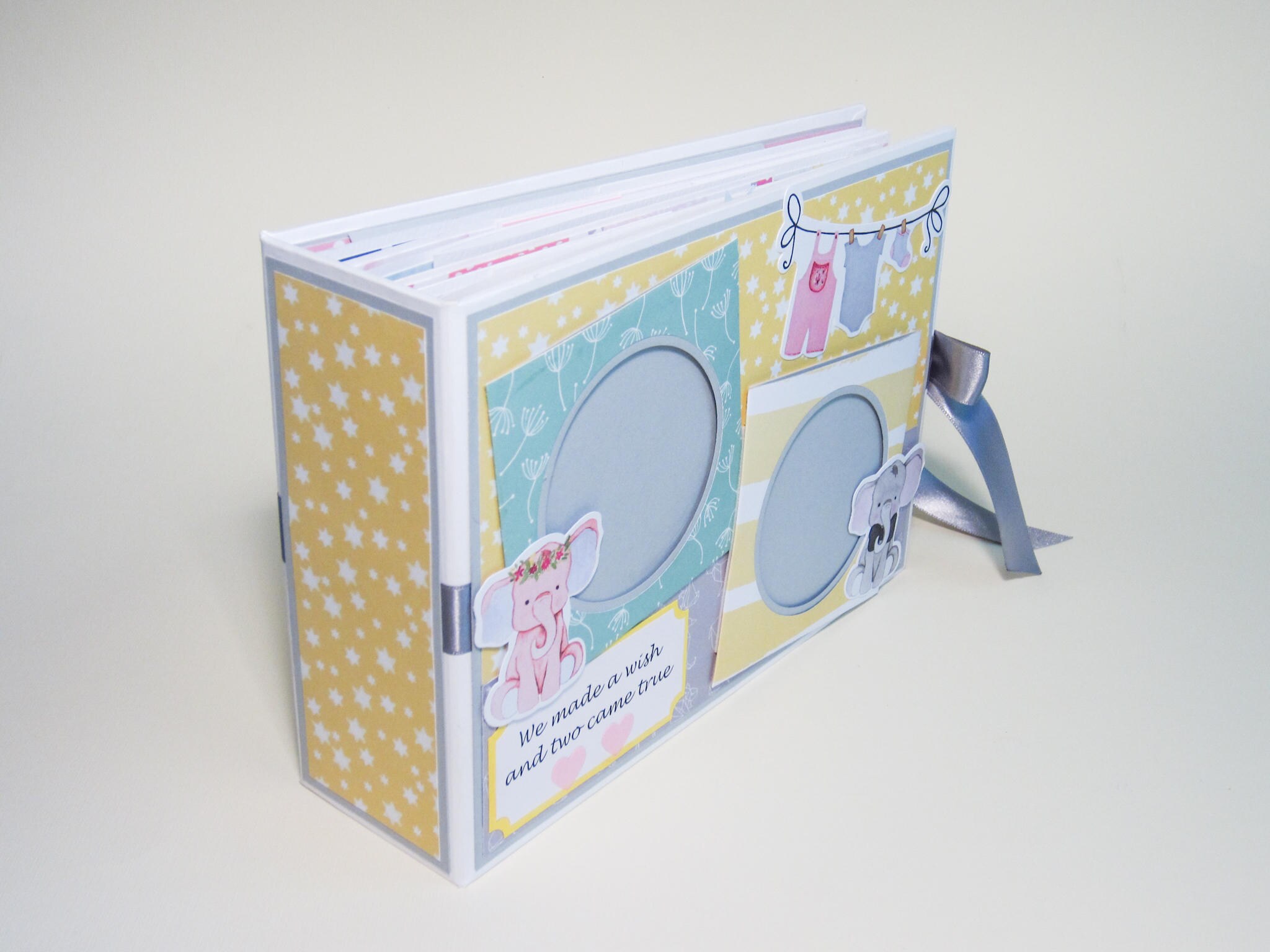 Twins Photo Album Twin Baby Scrapbook Personalized Baby Album Etsy