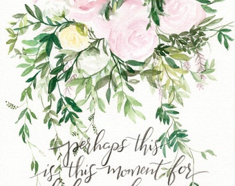 Tal vez este es el momento para el que se ha creado la caligrafía de acuarela impresión digital