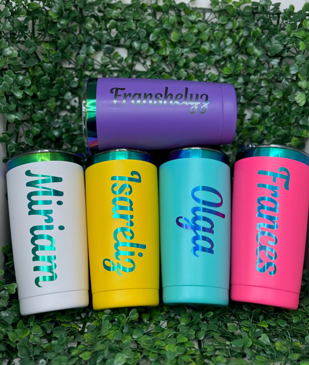 18k gold rainbow tumbler