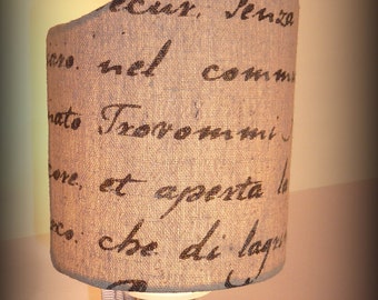 Abat-Jour Ecran Style Louis XV Ecriture Veilleuse