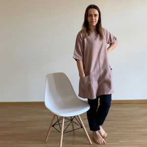 Linen Tunic, Linen Top, Linen Blouse, Organic Linen Tunic,  Tunic Top, Oversize Linen Tops, Kimono Blouse, Women's Linen Tunics, Tunic Dress