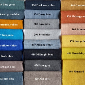 Fabric color samples showcasing a range of shades.