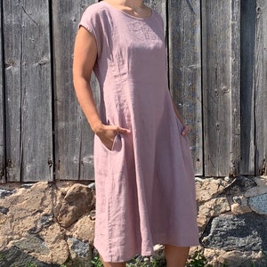 Linen Dress, Sleeveless Dress, Dresses for Women, Dresses with Pockets, Sleeveless Linen Dress, Linen Dress Plus Size, Womens Dresses Summer