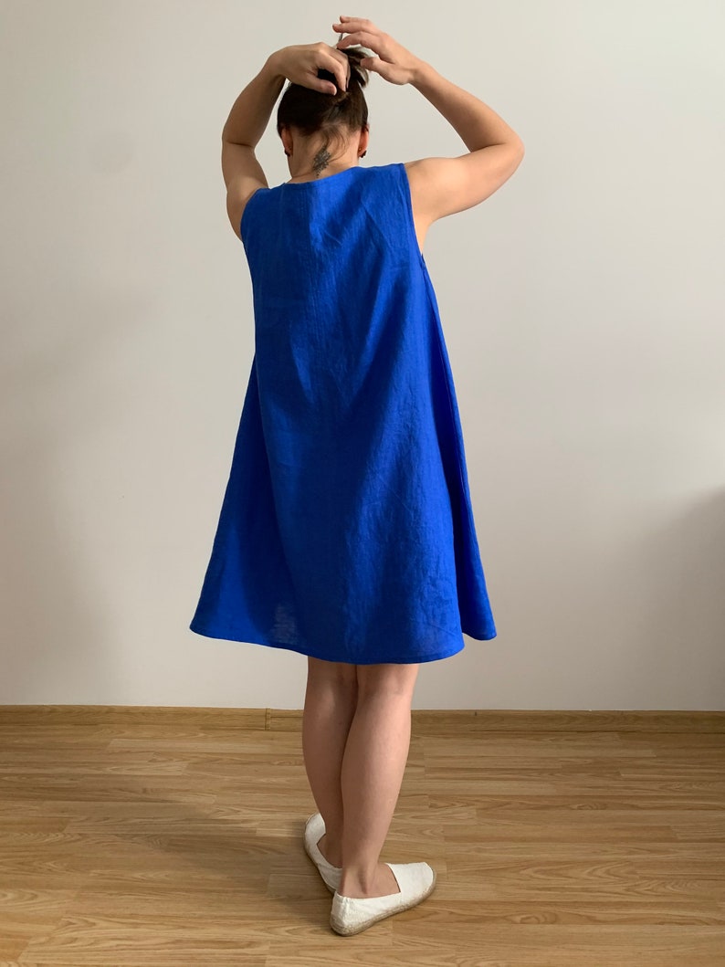 Loose linen dress / Summer dress / Oversized linen dress / All colors available / Custom made to fit linen dress / Beach dress / image 8