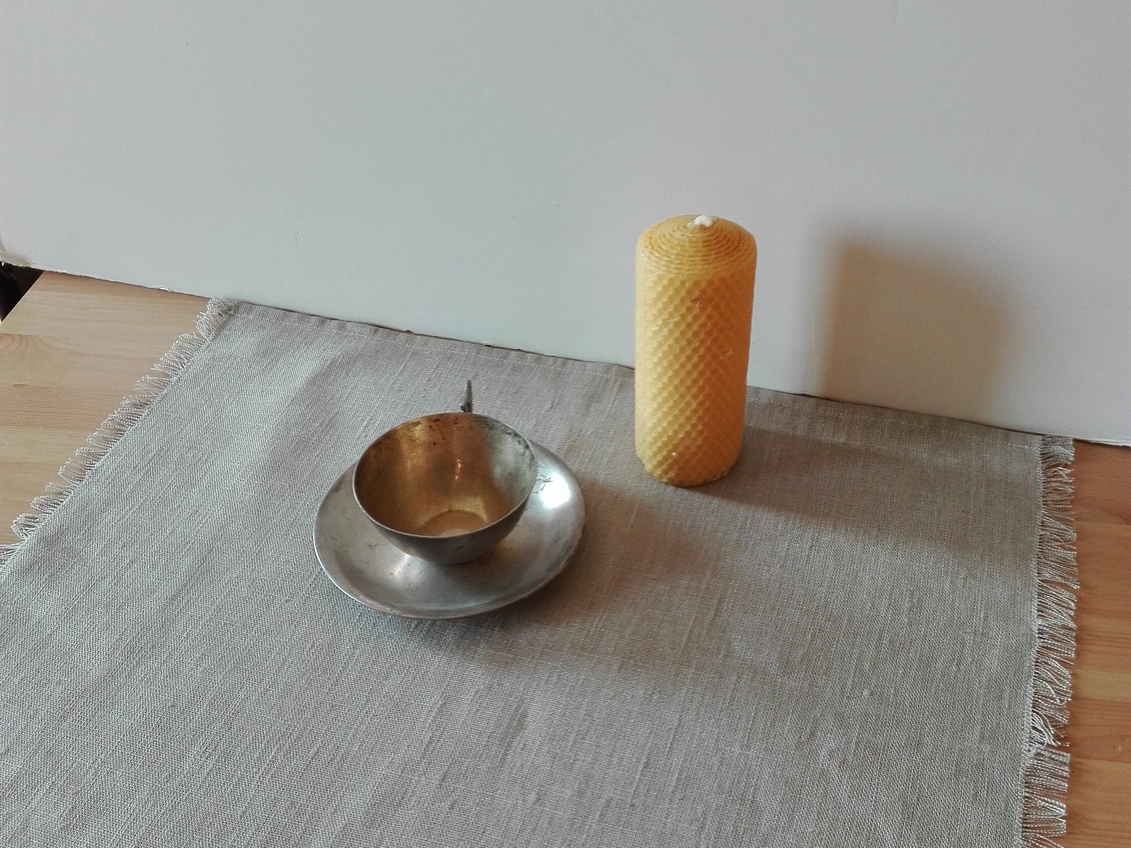 Set of 6 Placemats, Set of Beige Color Placemats, ,Holiday Placemat Set