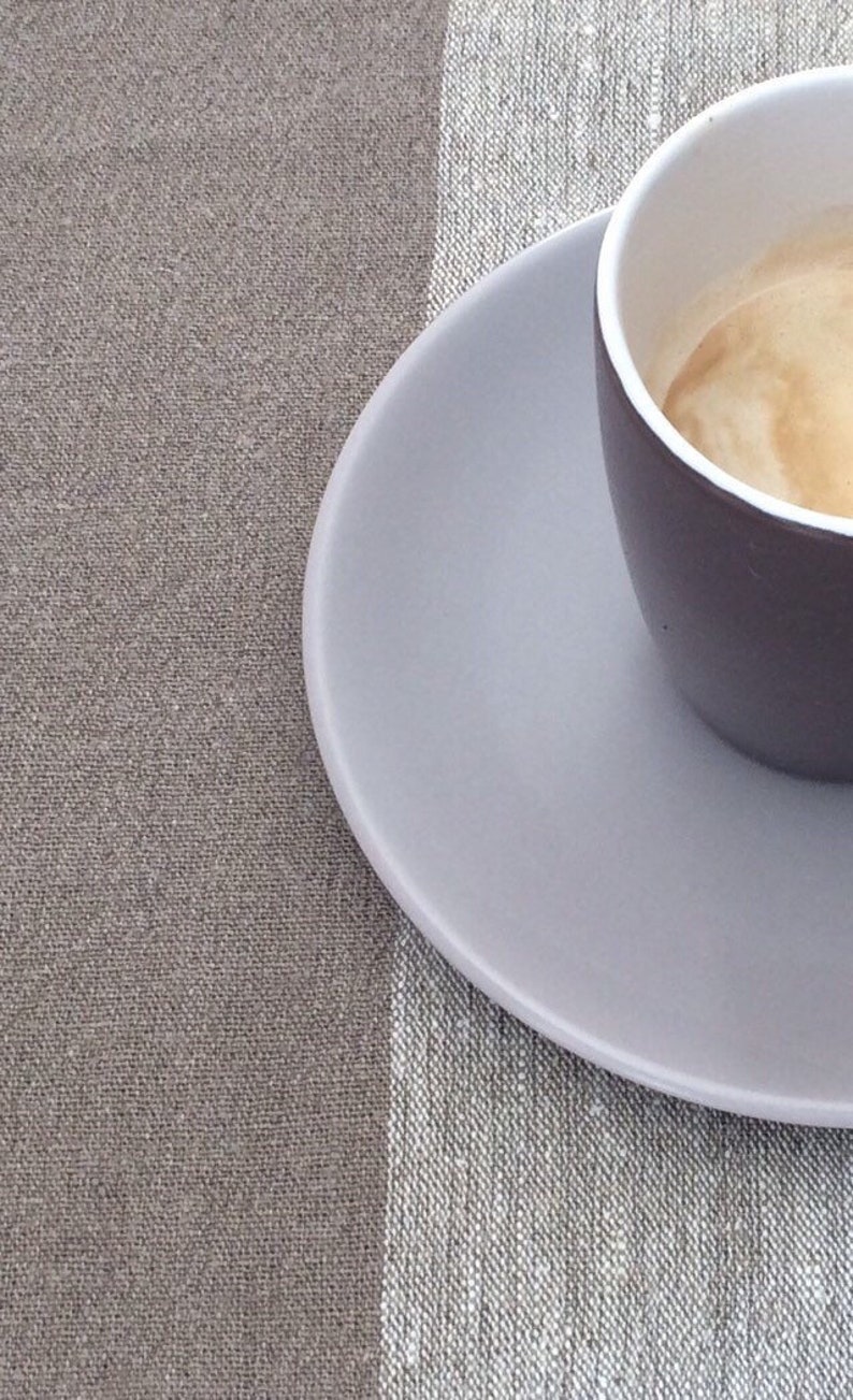 Dining Place Mats Linen Placemats Dark Beige Striped Placemats Antique Style Linen mats Placemats Set Burlap Placemats Table Mat