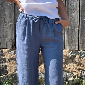 Linen Pants, Linen Pants Women, Linen Trousers, Loose Pants, Wide Leg Pants, Summer pants, Loose Linen Pants, Linen Clothing, Trousers Pants image 4