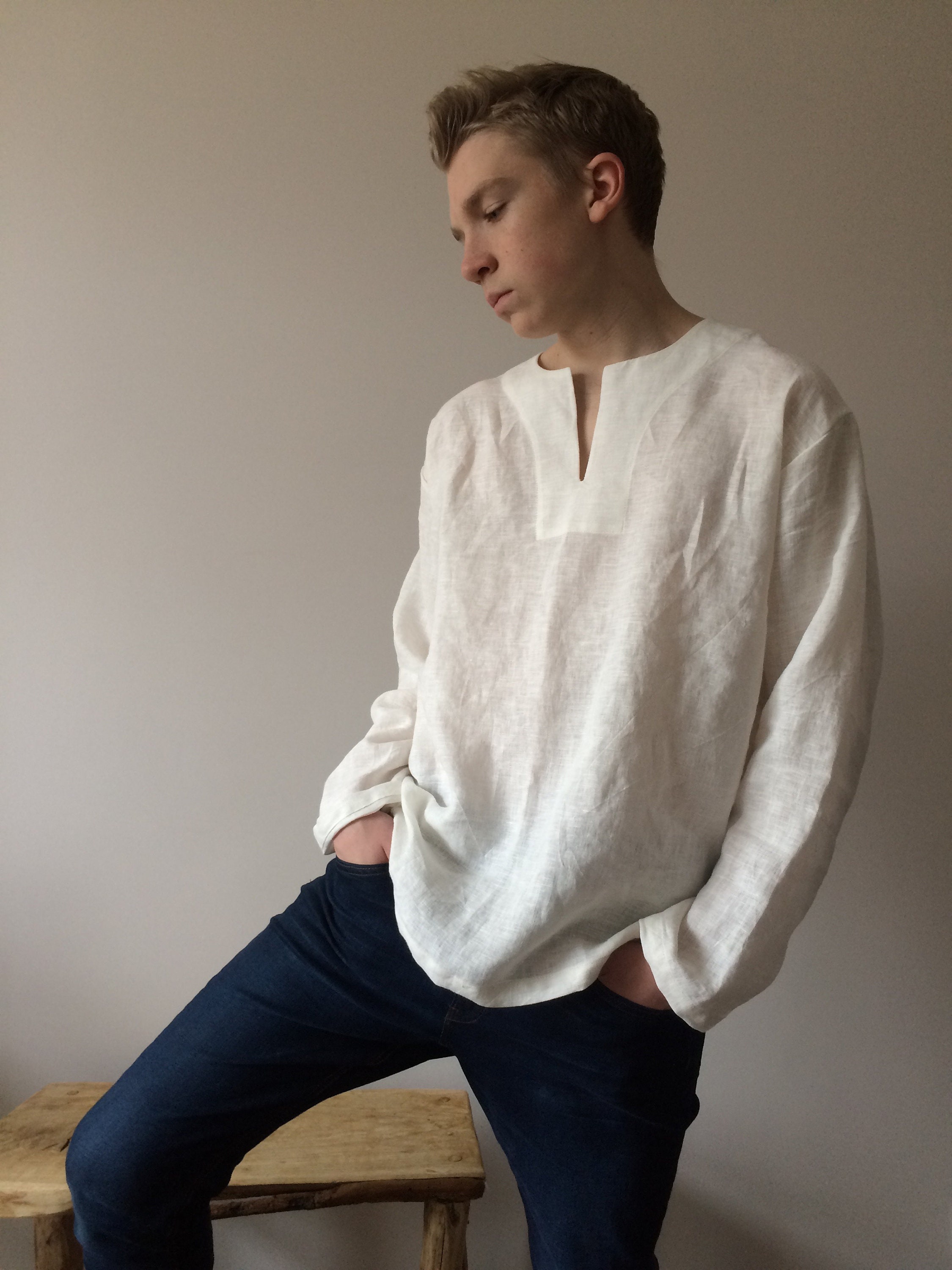 Linen Mens Shirt, Linen Shirt for Men, Mens Summer Shirt, Traditional Mens Clothing, Men Summer