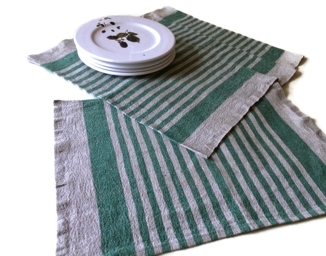 Vintage Style Placemats Table Linens Set of Placemats Linen Etsy