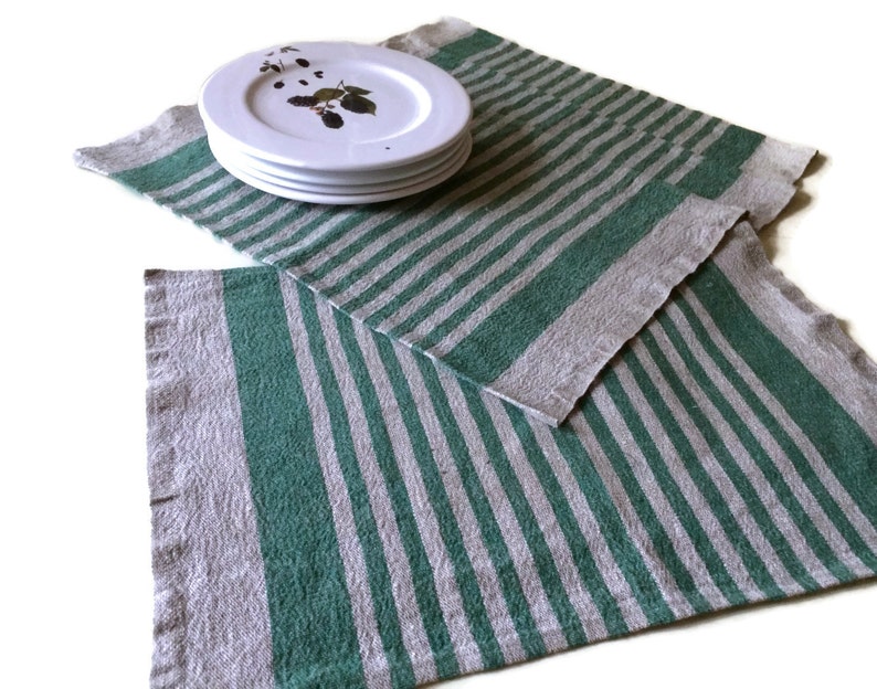 Vintage Style Placemats Table Linens Set of Placemats Linen Etsy
