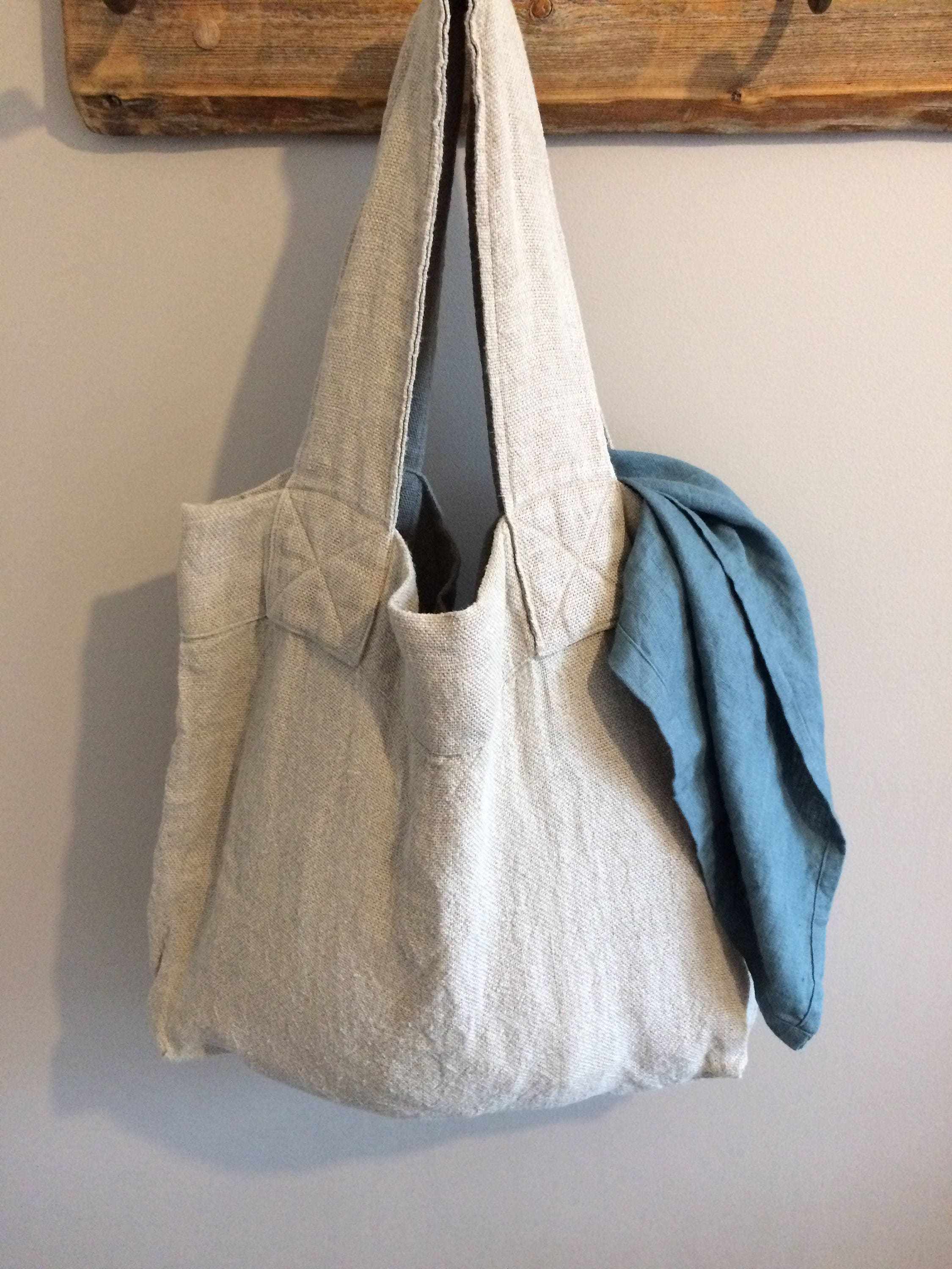 Linen Beach Bag, Linen Hobo Bag, Linen Tote Bag, Linen Shoulder Bag
