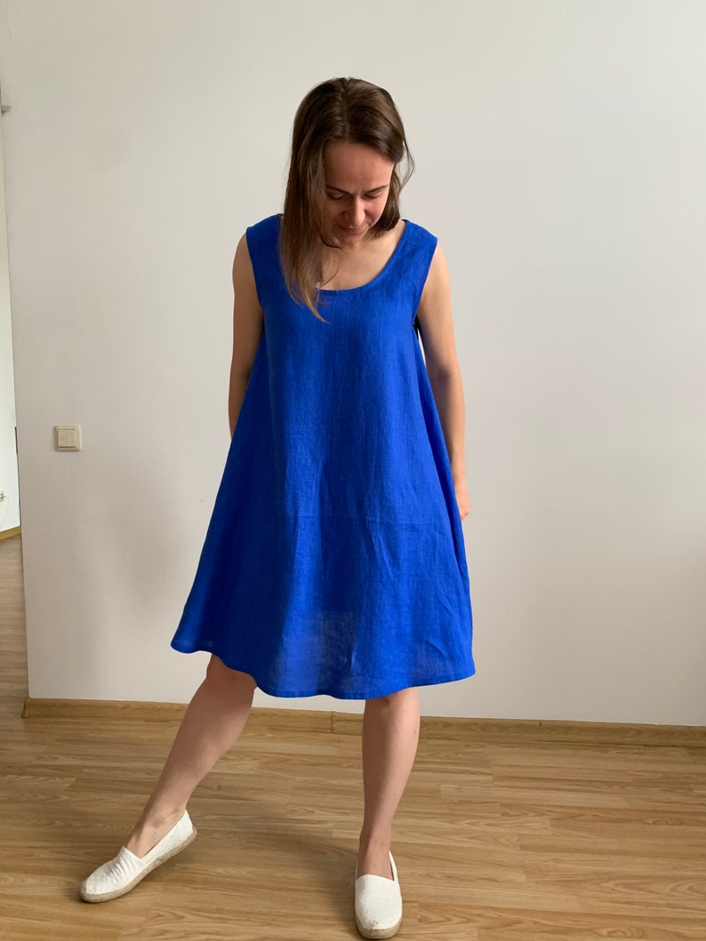 Loose linen dress / Summer dress / Oversized linen dress / All colors available / Custom made to fit linen dress / Beach dress / image 7